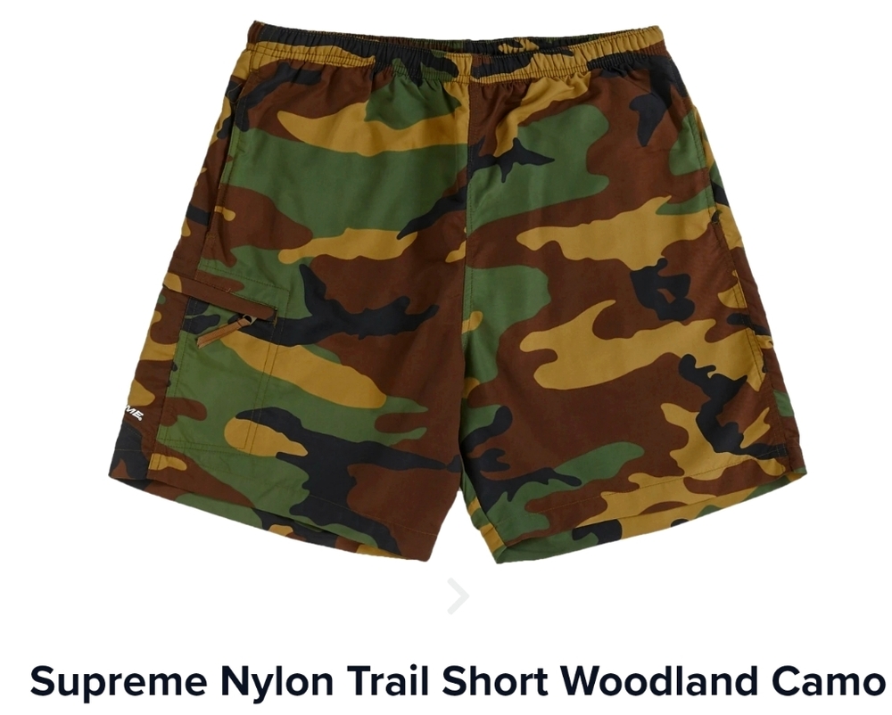 RARE 2019 SUPREME WOODLAND CAMO SHORTS DS SMALL